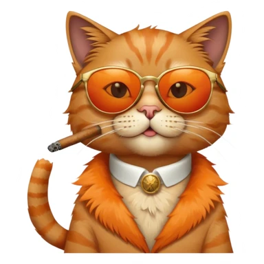 Cat smoking a cigar wearing shades sticker