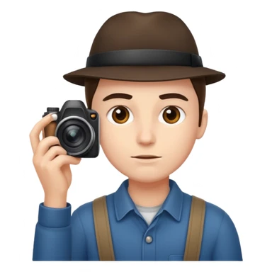 photographer looking into a camera sticker