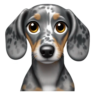silver dapple dachshund  sticker