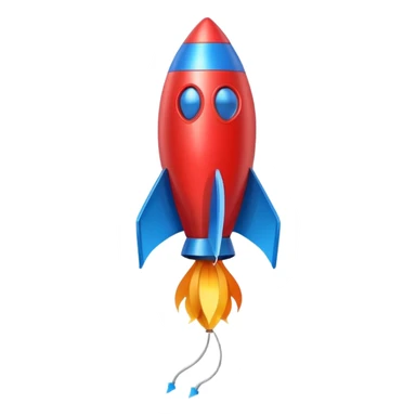 rocket shaped flying balloons with string sticker