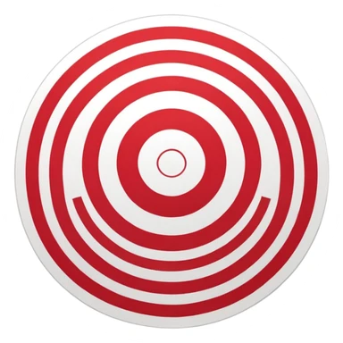 Red-white bullseye target sticker