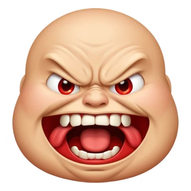 gum tsion emoji very not nice rude shouting ragebaiter fat ugly sticker