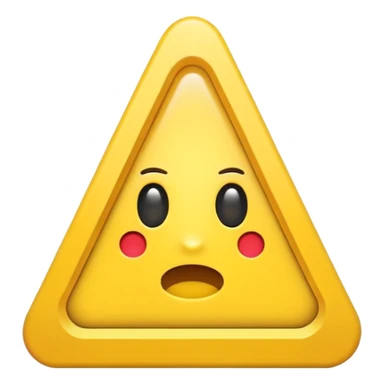 yellow triangle alert emoji with exclamation mark sticker