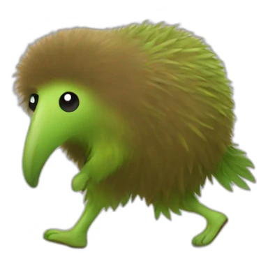 a kiwi walking sticker