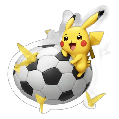 ronaldo qui frappe pikachu sticker
