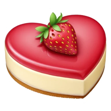 heart shaped strawberry cheesecake sticker