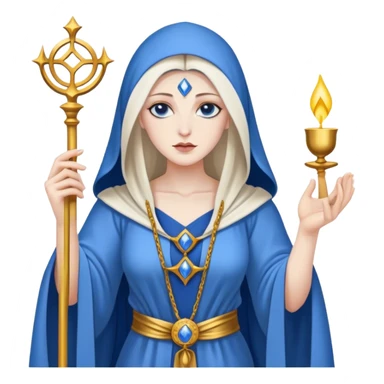 Tarot Card with a high priestess on it sticker