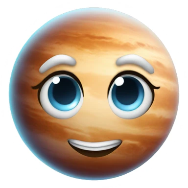 Venus planet with hearts sticker