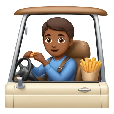 Driving and eating  sticker