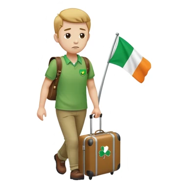 Hi! I need emojis for the people who are completely disappointed with Ireland and goes back home sticker