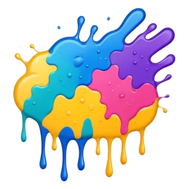 Make a painting which is splattered paint sticker