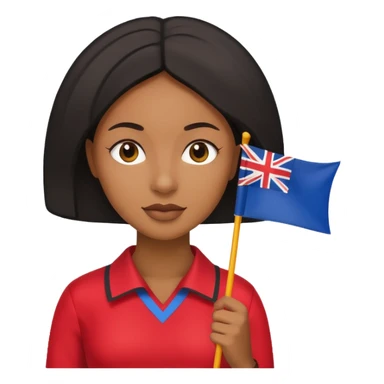 flat Flag holder black woman sticker