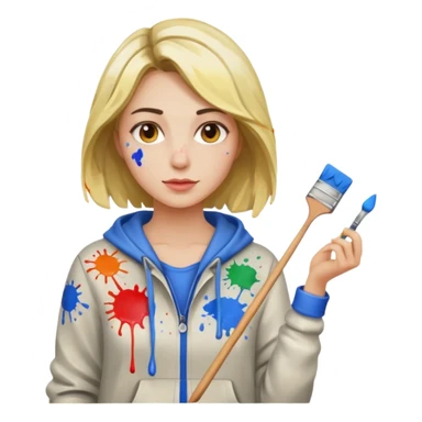 Ceramic Painter woman sticker