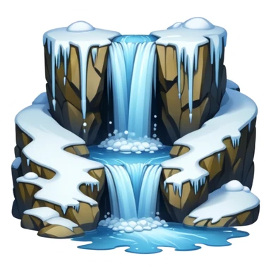winter snow waterfall sticker