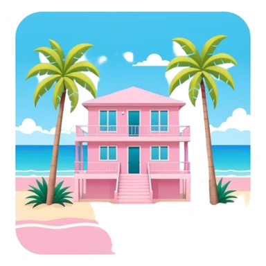 Matisse  pink SPAM art Miami beach landscape sticker