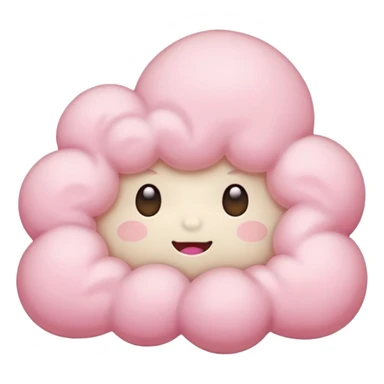 pink cloud with zzz sticker