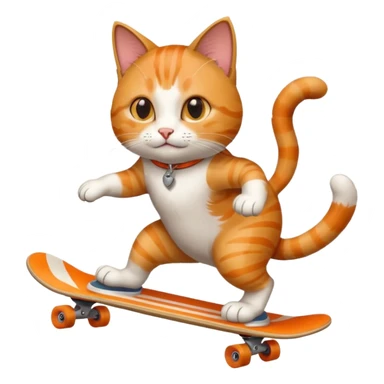 CAt skateboarding  sticker