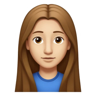 Make a emoji of a person with light skin with long nose hair that goes down like 2 inchis with long hair and with not that much hair and with his hair brown sticker