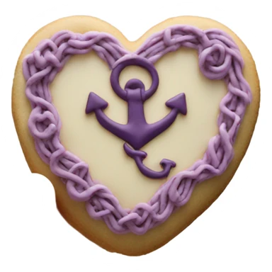 cookie heart with anchor sticker