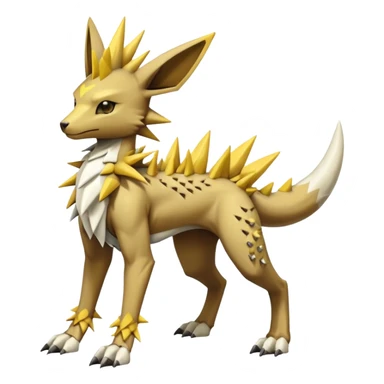 Manectric-Lucio-Cubone-Jolteon-Marowak-Draco-Fakémon-hybrid-creature (full body), 4 legs sticker
