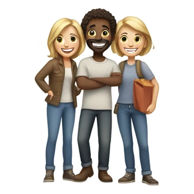 happy homeless white people sticker