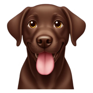 Chocolate labrador puppie happy sticker