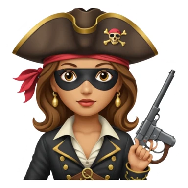 Lady Pirate With Gun sticker