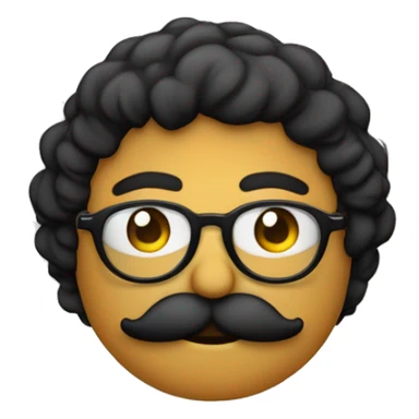 Mec avec lunette ronde fine et bouc moustache noir qui fait la morale a sa sa meilleure amie en lui disant qu'elle est belle  sticker