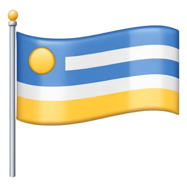 A flag with Blue on top than in the middle White and on the bottom yellow only Like 3 Stripes  sticker