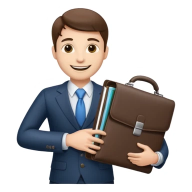 a financier with a portfolio sticker