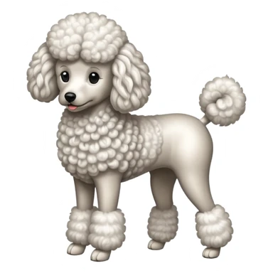Poodle with very long legs sticker