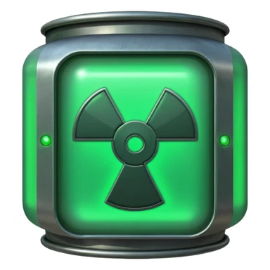 create a very realistic nuclear reactor in green color sticker