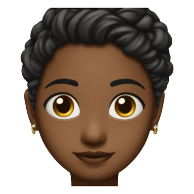 Clara, gordinha, com piercing no nariz direito, bochechuda, olhos negros e finos, 9 piercing na orelha, 5 na orelha direita e 5 na orelha esquerda, cabelo curto e ondulado sticker