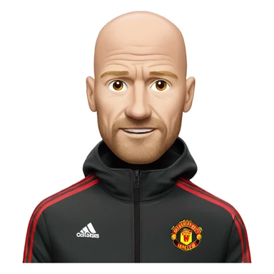 Erik Ten Hag in a man united jacket sticker