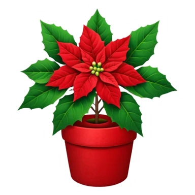 small christmas Poinsettia deco sticker