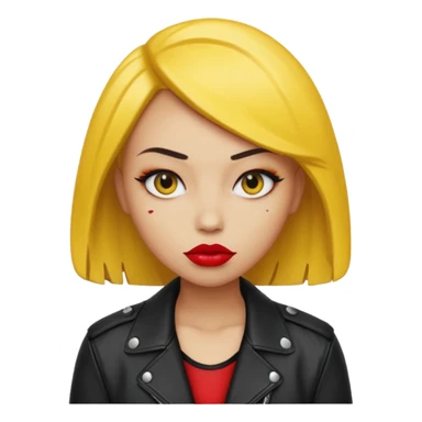 A baddie with circular yellow head sticker