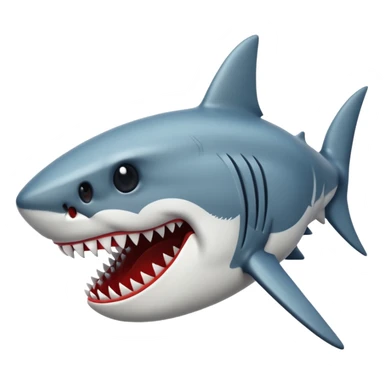 Emoji of Jaws shark aka the shark on the jaws poster sticker
