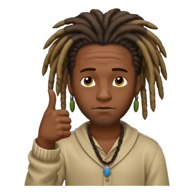 Thumbs down black skinned guys with dreads sticker