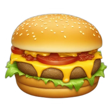 Dragon eat burger  sticker