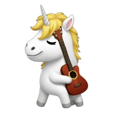licorn with a guitar sticker
