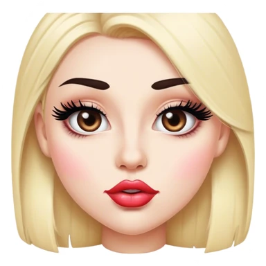 A girl with big lips and big eyelashes sticker