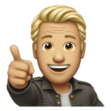 man pointing at you and laughing sticker