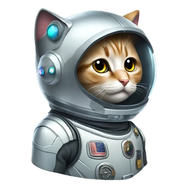 cat in a spacesuit sticker