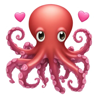 Pulpo con corazones sticker
