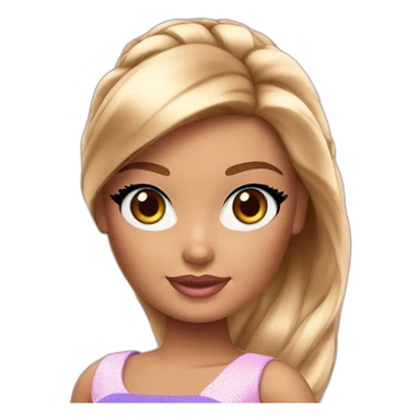 barbie brune yeux bleus sticker