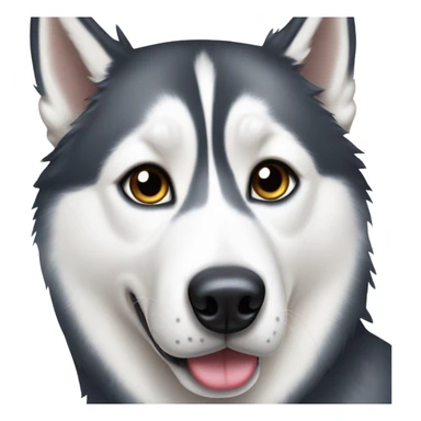 siberian husky with eyelashes sticker