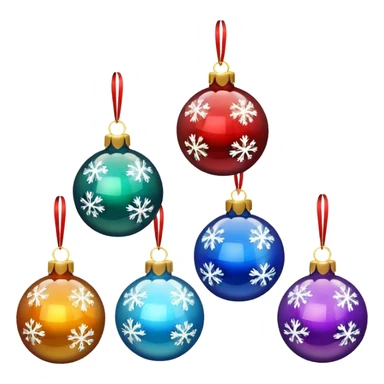 Christmas tree decorations snow sticker