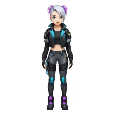 rebekka from cyberpunk edgerunners full height sticker