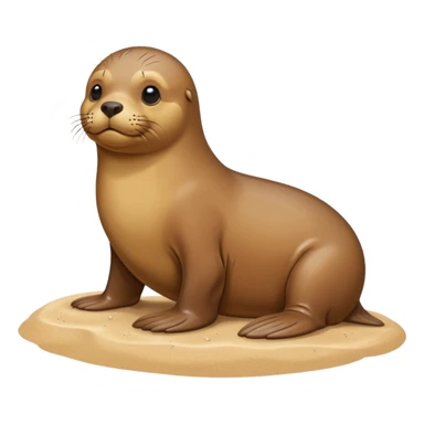 Sealion on the beach sticker