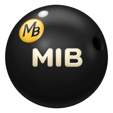 Black pull Ball with MB written on it. Nothing else no holes or anything. sticker